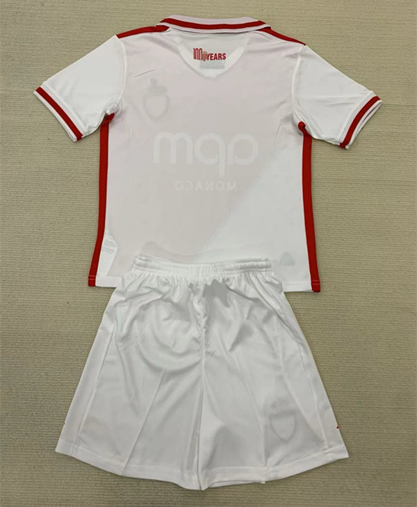 2024-2025 Monaco Home Red&White Soccer Uniform-AY
