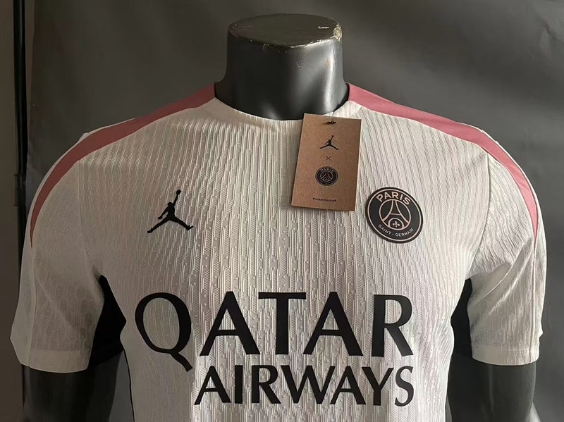 (S-3XL) Player Version 2024-2025 PSG Beige Thailand Training Soccer Jersey AAA-518