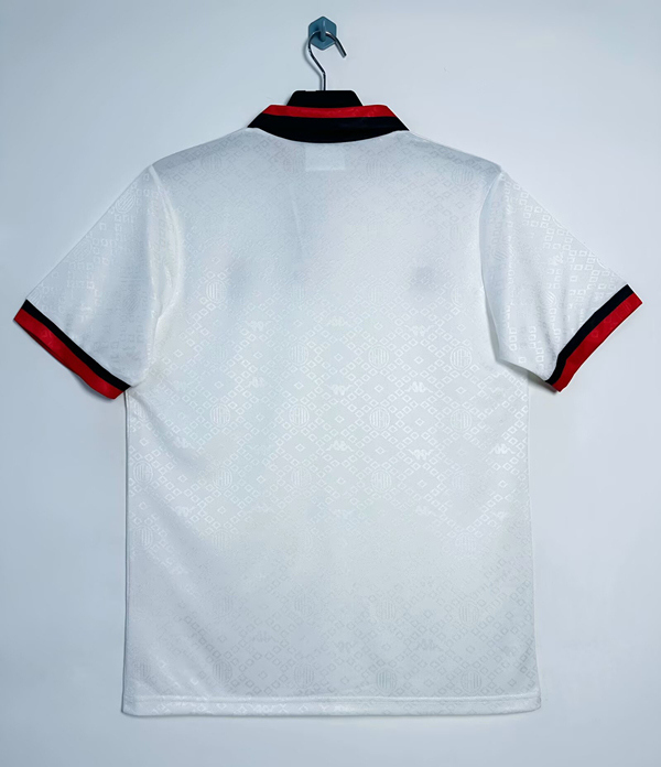 Retro Version 89-90 AC Milan Away White Thailand Soccer Jersey AAA-811
