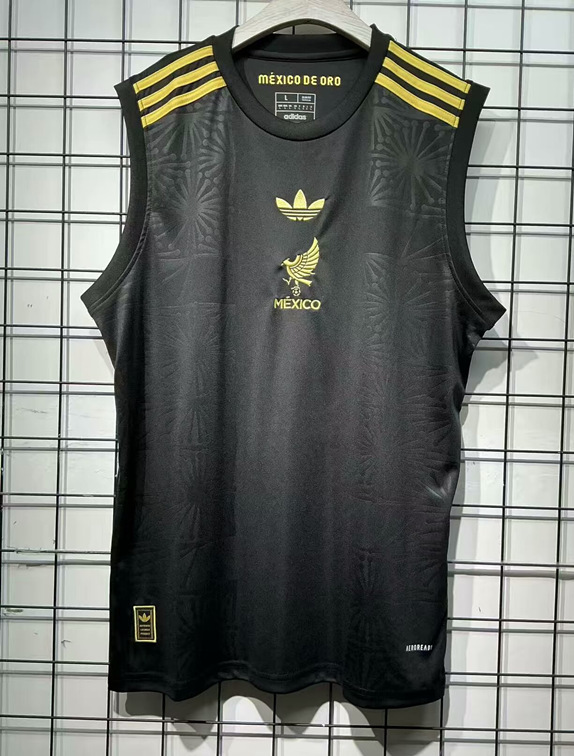 (S-4XL) 25-26 Commemorative Edition  Mexico Black Thailand Soccer Vest AAA-GB