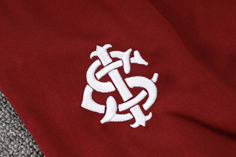 2024-2025 Brazil SC Internacional Red Short-Sleeve Thailand Soccer Tracksuit-815