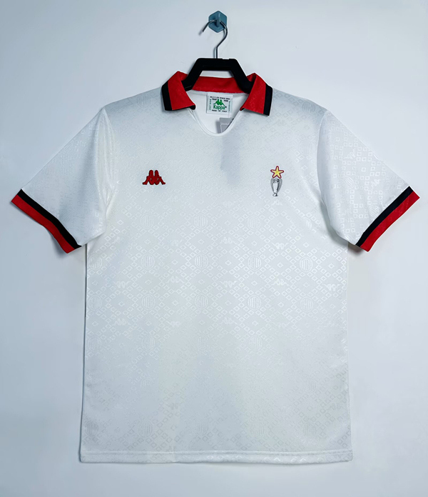 Retro Version 89-90 AC Milan Away White Thailand Soccer Jersey AAA-811