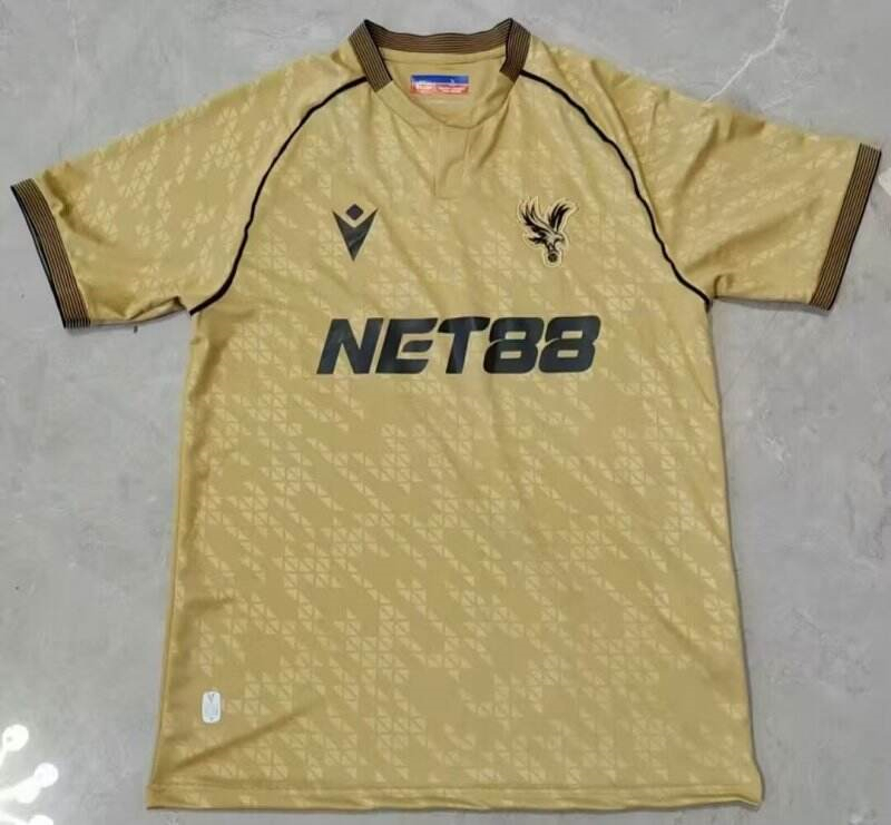 ( S-4XL ) 2025-2026 Crystal Palace Away Gold Thailand Soccer Jersey AAA