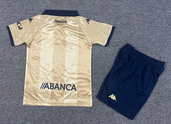 25-26 Special Edition Deportivo La Coruña Gold Kids/Youth Soccer Uniform-7809