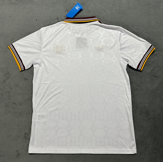 (S-4XL) 25-26 Roma 2nd Away White(Maroon Collar) Thailand Soccer Jersey AAA-4506