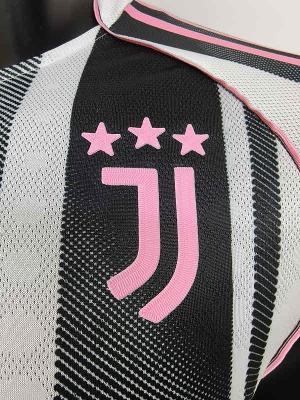 Player Version 25-26 Juventus Home  Black&White Thailand Soccer Jersey AAA-9926