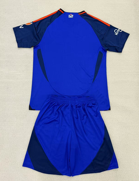 2025-2026 FC Cincinnati Home Blue&Red Kids/Youth Soccer Uniform-AY