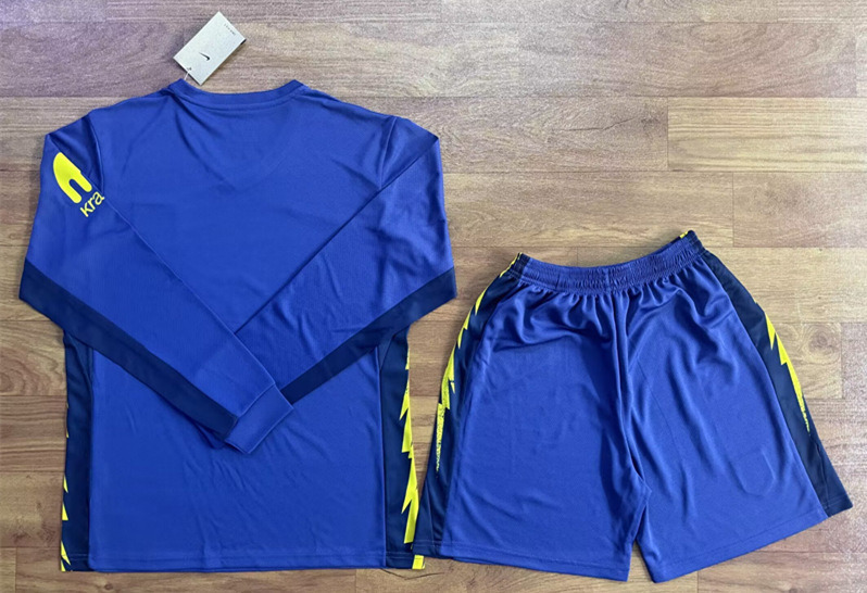 25-26 Atlético Madrid Away Blue LS Soccer Uniform-709