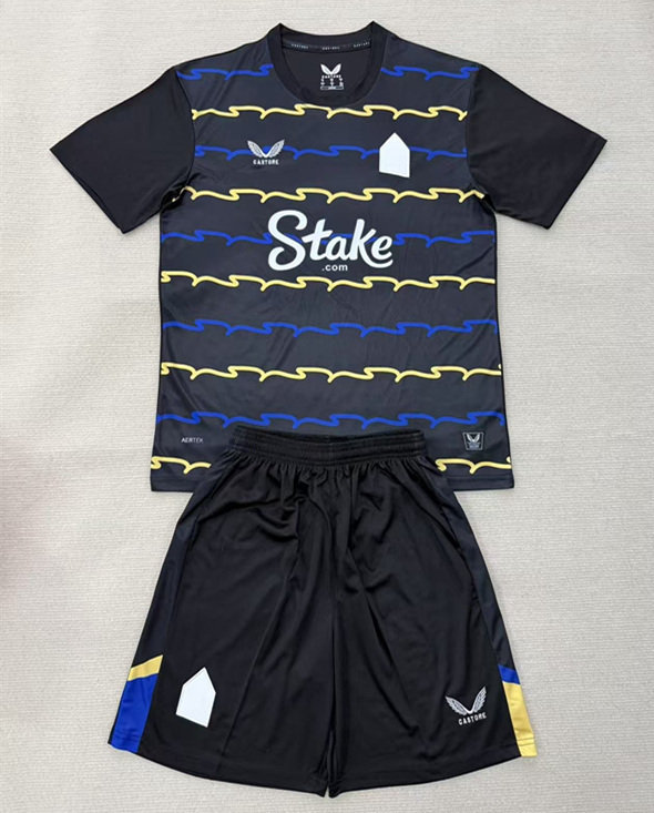 25-26 Everton 2nd Away Black Soccer Uniform-AY