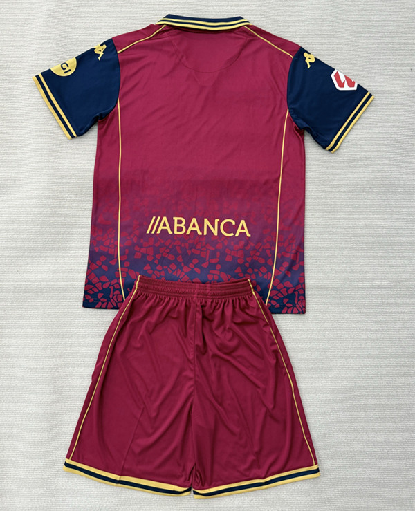 25-26 Deportivo La Coruña Away Red Kids/Youth Soccer Uniform-AY