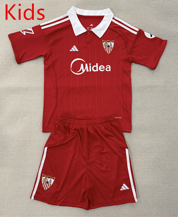 25-26 Sevilla Away Red Soccer Uniform-AY