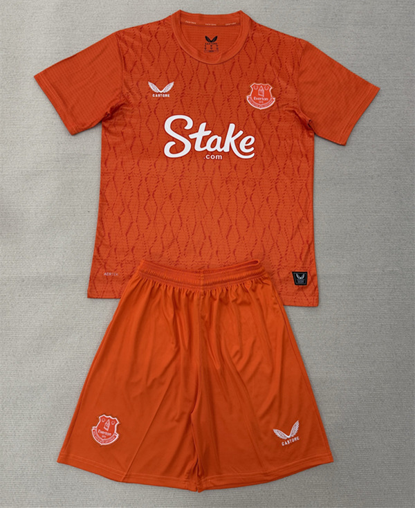 2025-2026 Everton Goalkeeper Orange Soccer Uniform-AY