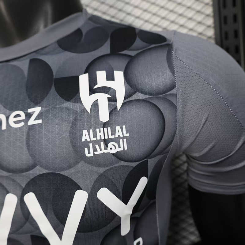 Player Version 2025-2026 Al Hilal SFC 2nd Away Gray Thailand Soccer Jersey AAA-888