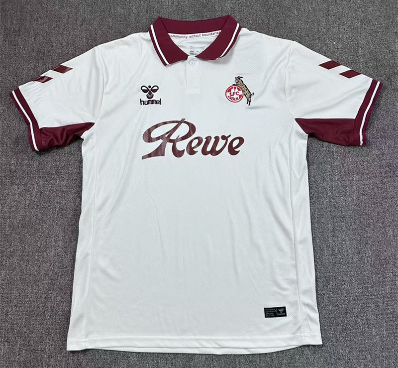 (S-4XL) 25-26 Retro Commemorative Edition FC Köln White Thailand Soccer Jersey AAA-417