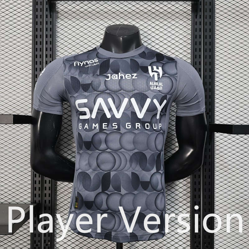 Player Version 2025-2026 Al Hilal SFC 2nd Away Gray Thailand Soccer Jersey AAA-888