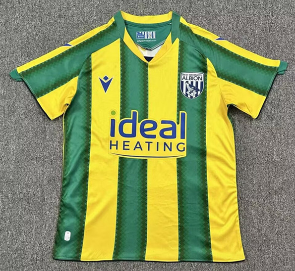 (S-4XL) 25-26 West Bromwich Albion Away Yellow&Green Thailand Soccer Jersey AAA-512