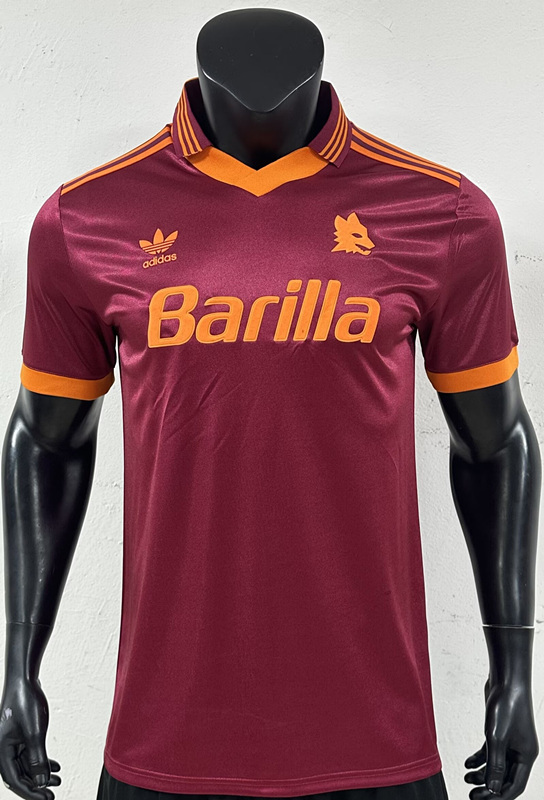 Retro Version 92-94 Roma Home Red Thailand Soccer Jersey-3685