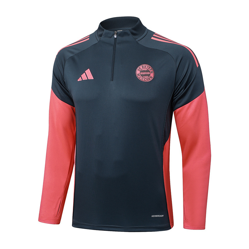 2025-2026 Bayern München Gray Thailand Soccer Tracksuit-815