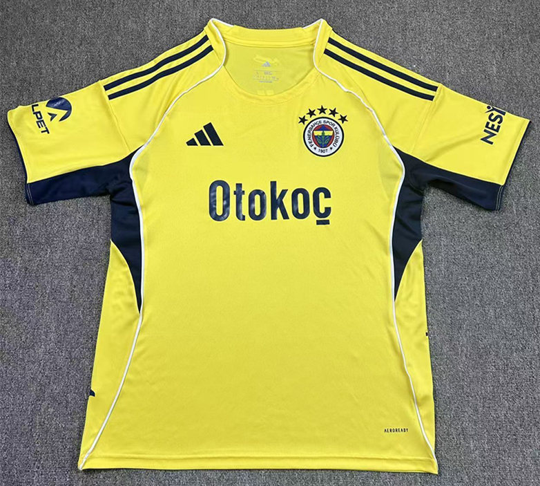 25-26 Fenerbahçe Away Yellow Thailand Soccer Jersey AAA-417