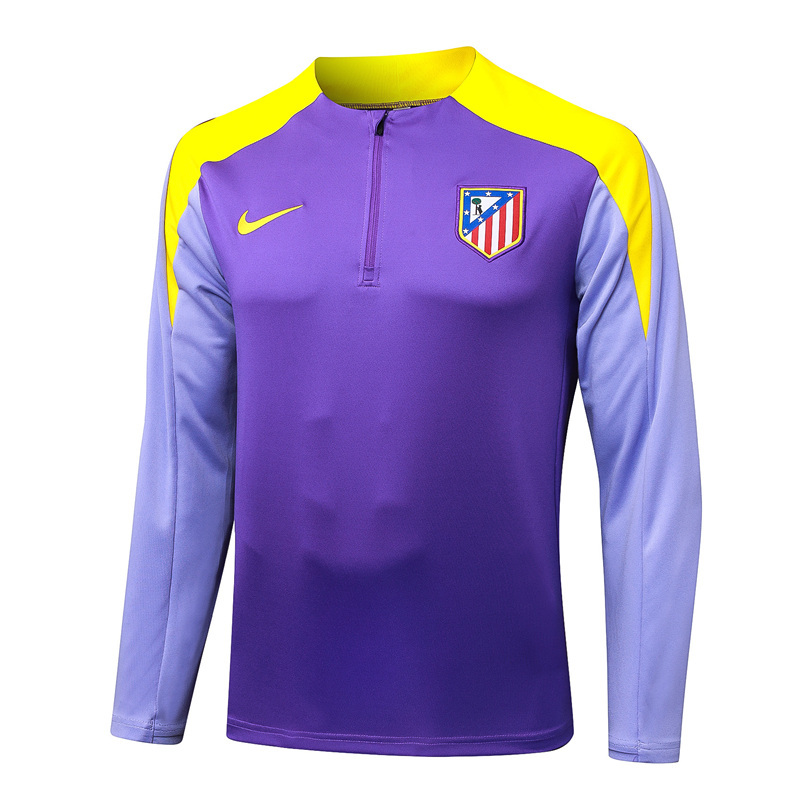 2025-2026 Atlético Madrid Purple Thailand Soccer Tracksuit-815
