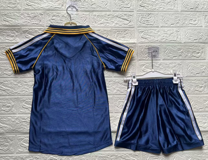 Retro Version 98-00 Real Madrid 2nd Away Royal Blue Kids/Youth Soccer Uniform-5074