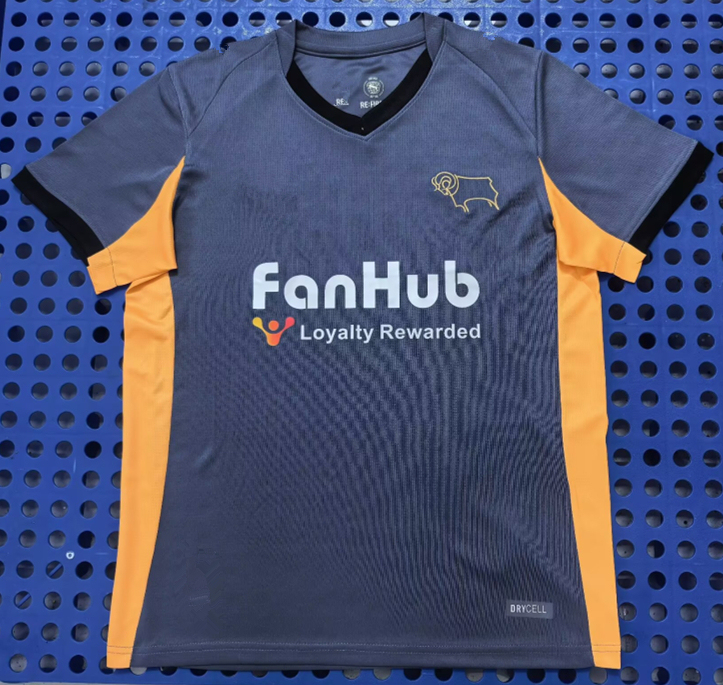 (S-4XL) 2025-2026 Derby County Away Royal Blue Thailand Soccer Jersey AAA
