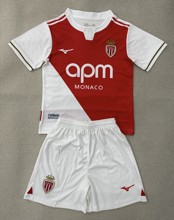 25-26 Monaco Home Red&White Soccer Uniform-AY