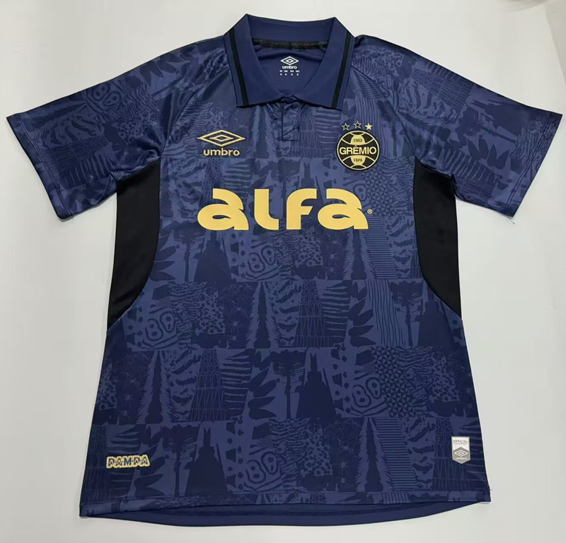 (S-4XL) 25-26 Grêmio FBPA 2nd Away Royal Blue Thailand Soccer Jersey AAA-908