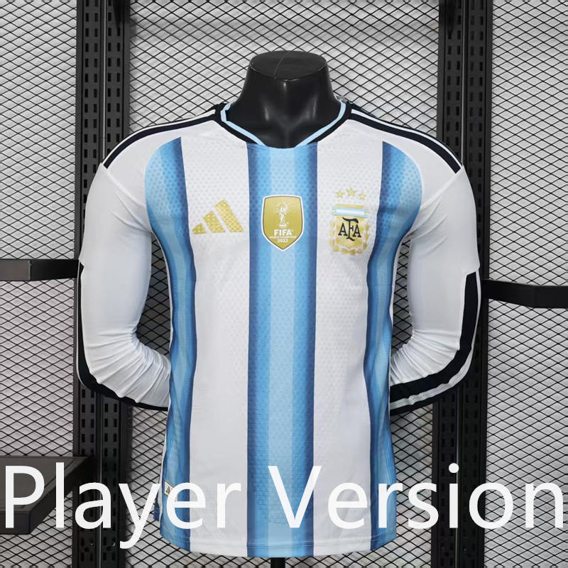 26-27 Player Version Argentina Blue&White LS Thailand Soccer Jersey AAA-888