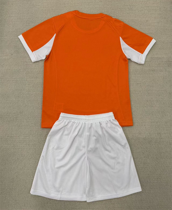 2025-2026 Blackpool Home Orange Kids/Youth Soccer Uniform-AY