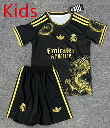 25-26 Special Edition Real Madrid Black Kids/Youth Soccer Uniform-4247