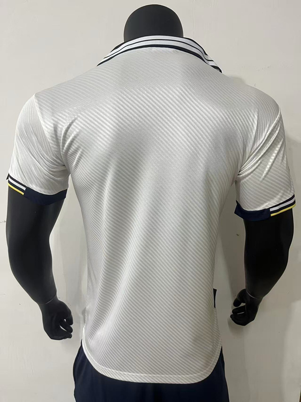 Back view of the retro Tottenham Hotspur white jersey showing the clean panel layout and vintage-inspired match design