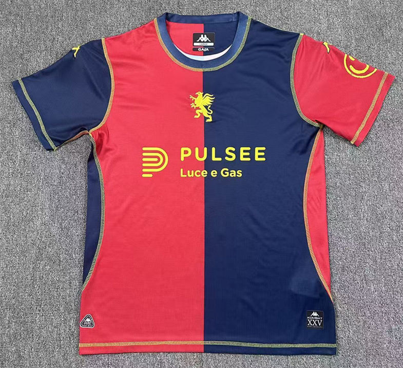 25-26 Genoa CFC 3nd Away Red&BlueThailand Soccer Jersey AAA-417
