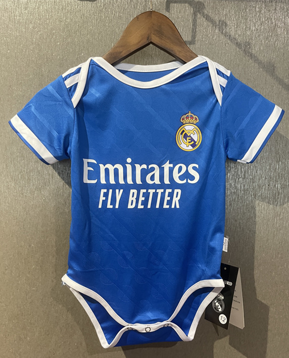 25-26 Real Madrid 2nd Away Blue Baby Soccer Uniform-CS