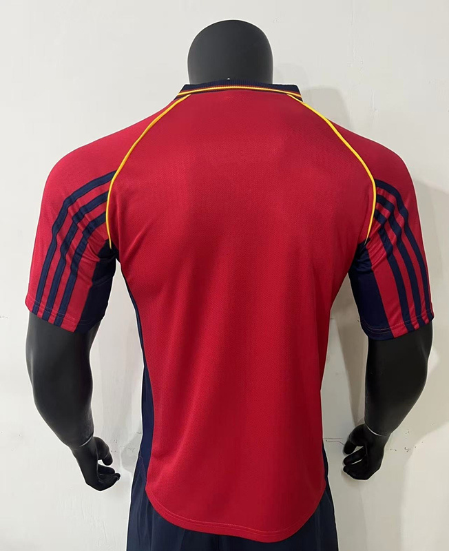 Retro Version 1998 Spain Home Red Thailand Soccer Jersey AAA-811