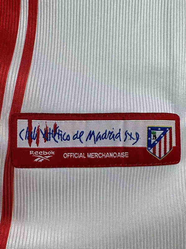 Retro Version 99-00 Atlético Madrid Home Red&White Thailand Soccer Jersey-811