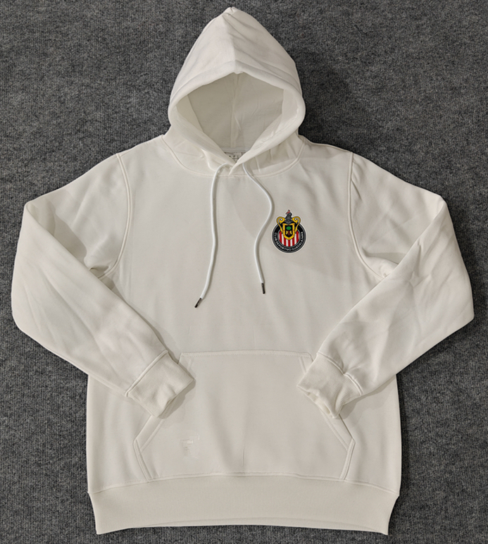 Player Version 2024-2025 Deportivo Guadalajara White Thailand Soccer Tracksuit Top With Hat-CS