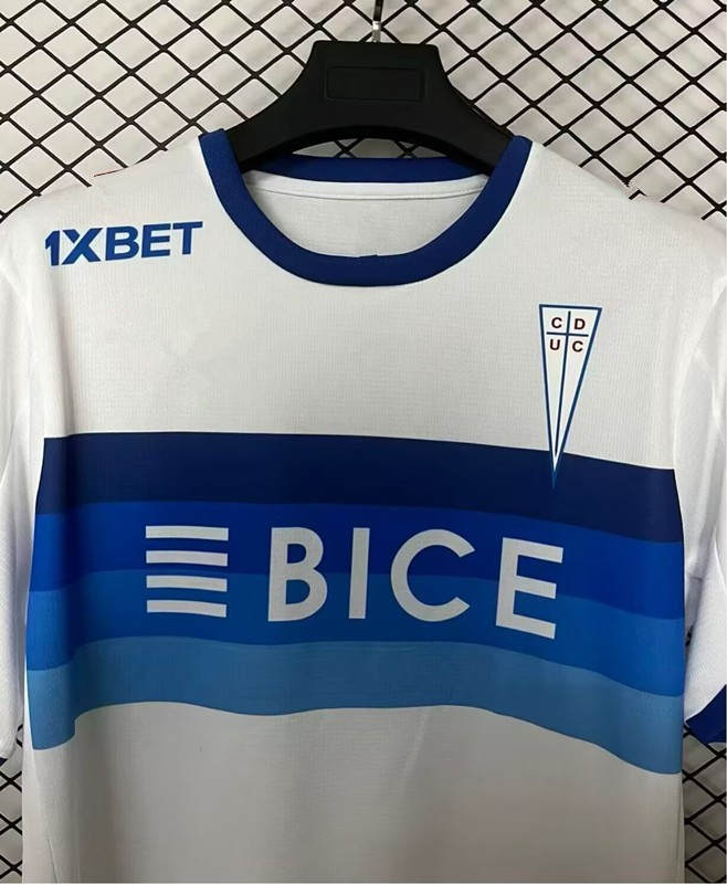 (S-4XL) 26-27 CD Universidad Católica Home White Thailand Soccer Jersey AAA-2044