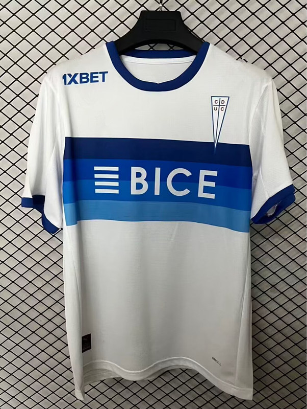 (S-4XL) 26-27 CD Universidad Católica Home White Thailand Soccer Jersey AAA-2044