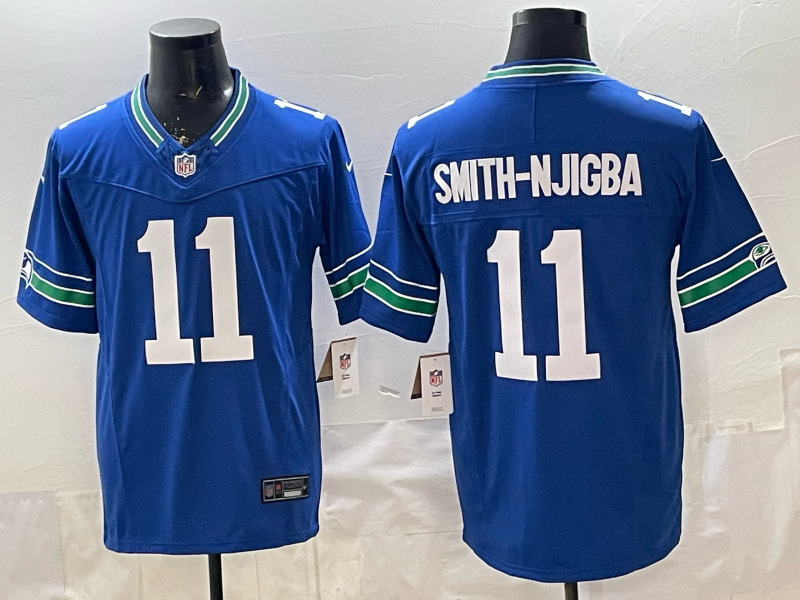 Seattle Seahawks Retro 3 Generations Blue #11 NFL Jersey-0840