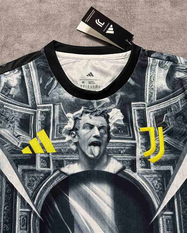 (S-4XL) 26-27 Special Version Year of the Horse Juventus Black&Gray Thailand Soccer Jersey AAA-4506