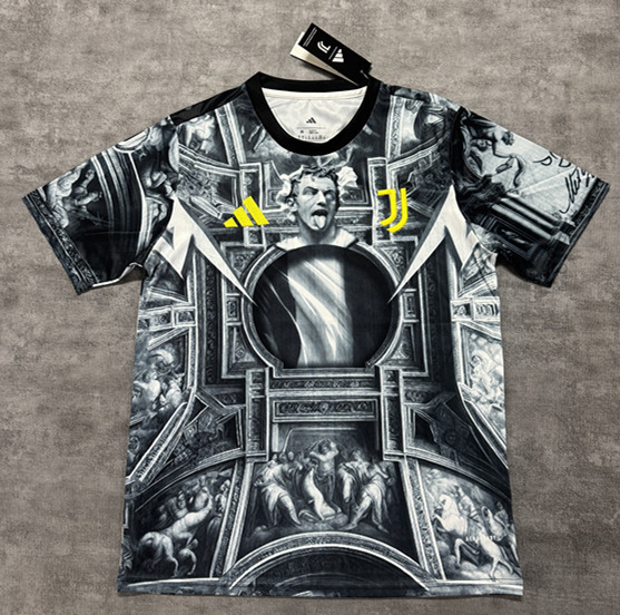 (S-4XL) 26-27 Special Version Year of the Horse Juventus Black&Gray Thailand Soccer Jersey AAA-4506