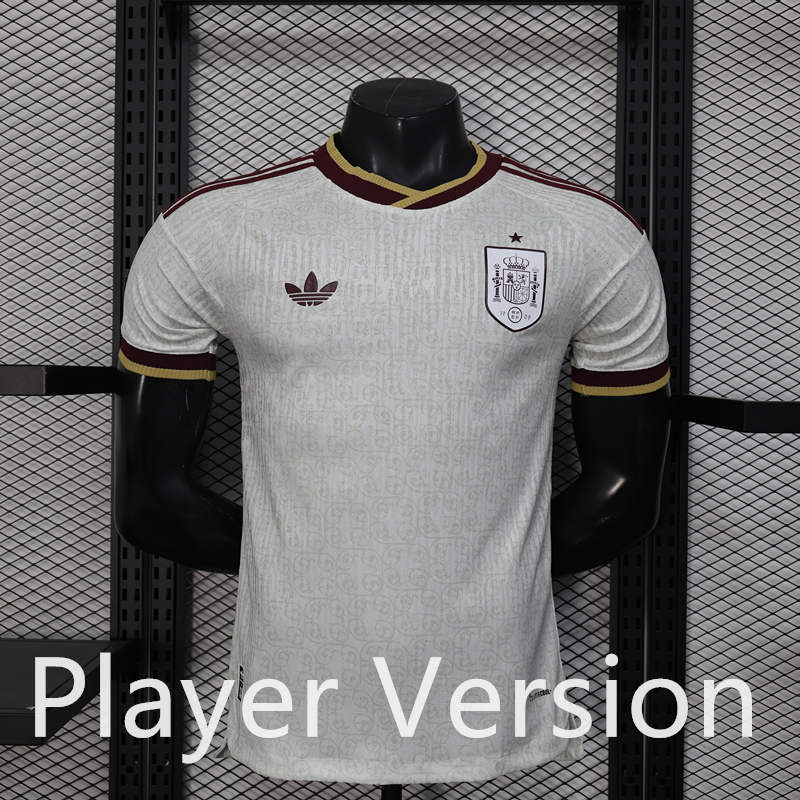 26-27 Player Version Spain Away White Thailand Soccer Jersey AAA-888