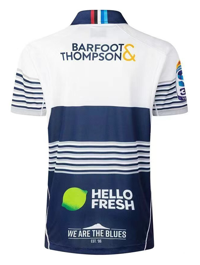 (S-7XL) 2026 Blues Home White&Blue Thailand Rugby Shirt