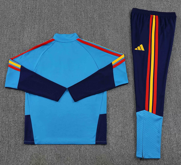 26-27 Spain Lightl Blue Kids/Youth Soccer Tracksuit-2315