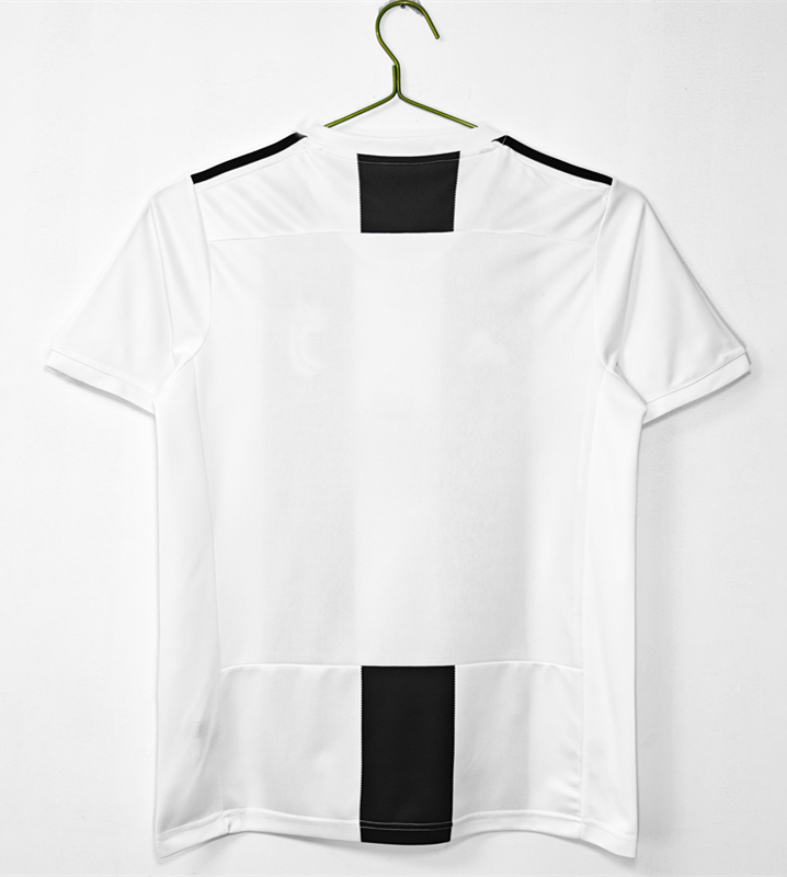 Retro Version 18-19 Juventus Home Black&White Thailand Soccer Jersey AAA-C1046