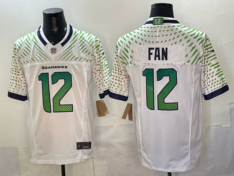 Seattle Seahawks Retro 5 Generations Green #12 NFL Jersey-0840