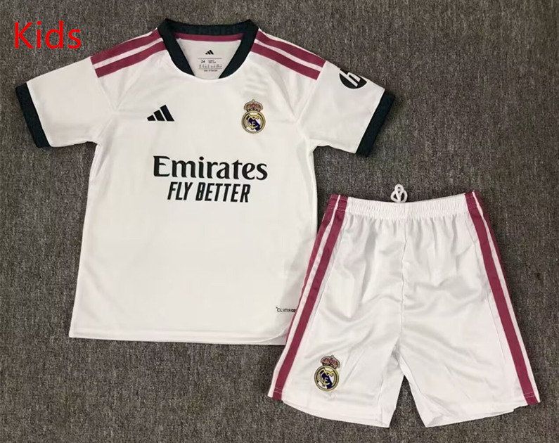 26-27 Real Madrid Home White Kids/Youth Soccer Uniform-6850