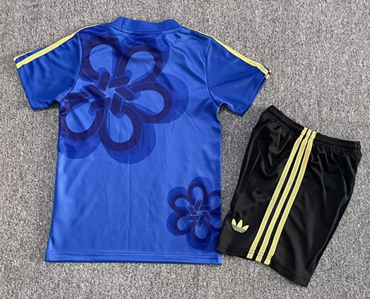 25-26 Commemorative Version Real Madrid Blue White Kids/Youth Soccer Uniform-7809