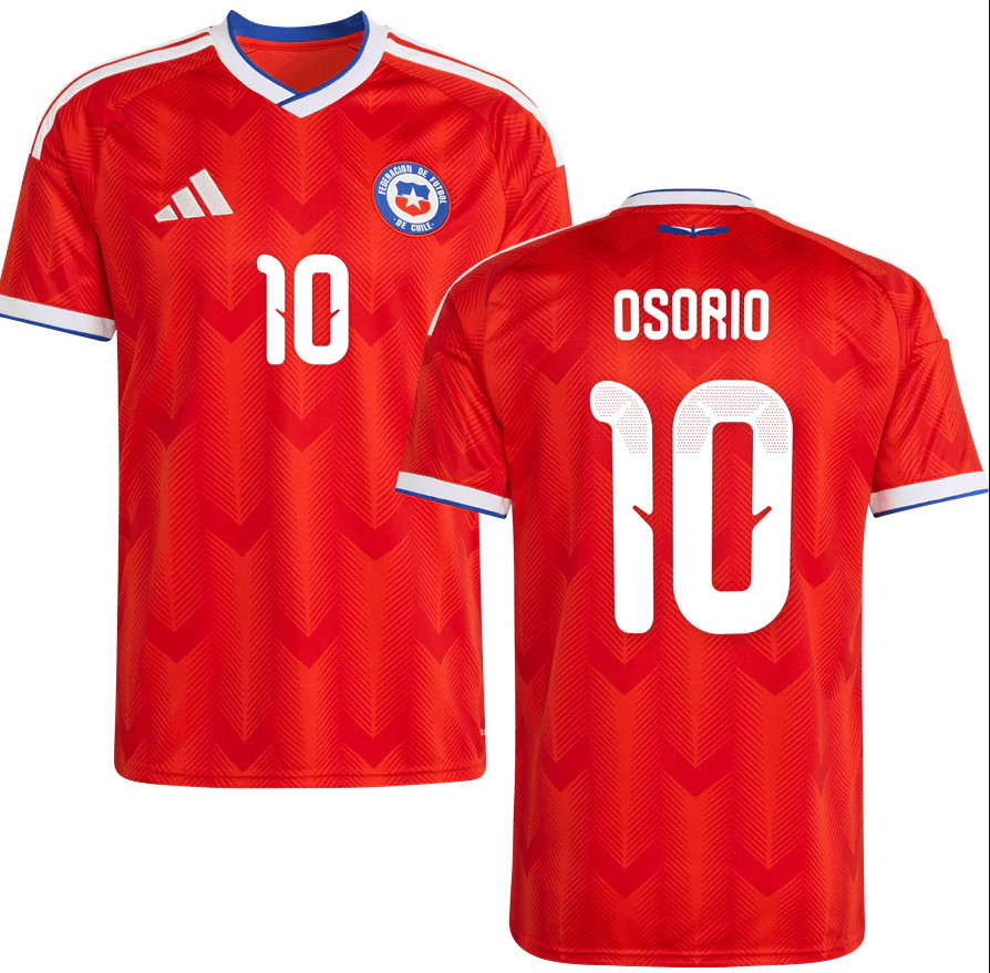(S-4XL) 2026 World Cup Chile Home Red (OSORIO #10) Thailand Soccer Jersey AAA-512